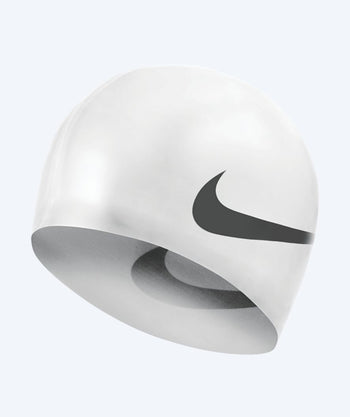 Nike Badekappe - Big Swoosh - Weiß/schwarz