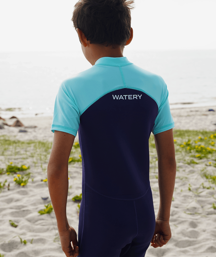 Watery UV Neoprenanzug für Kinder - Calypso Shorty - Donkerblau