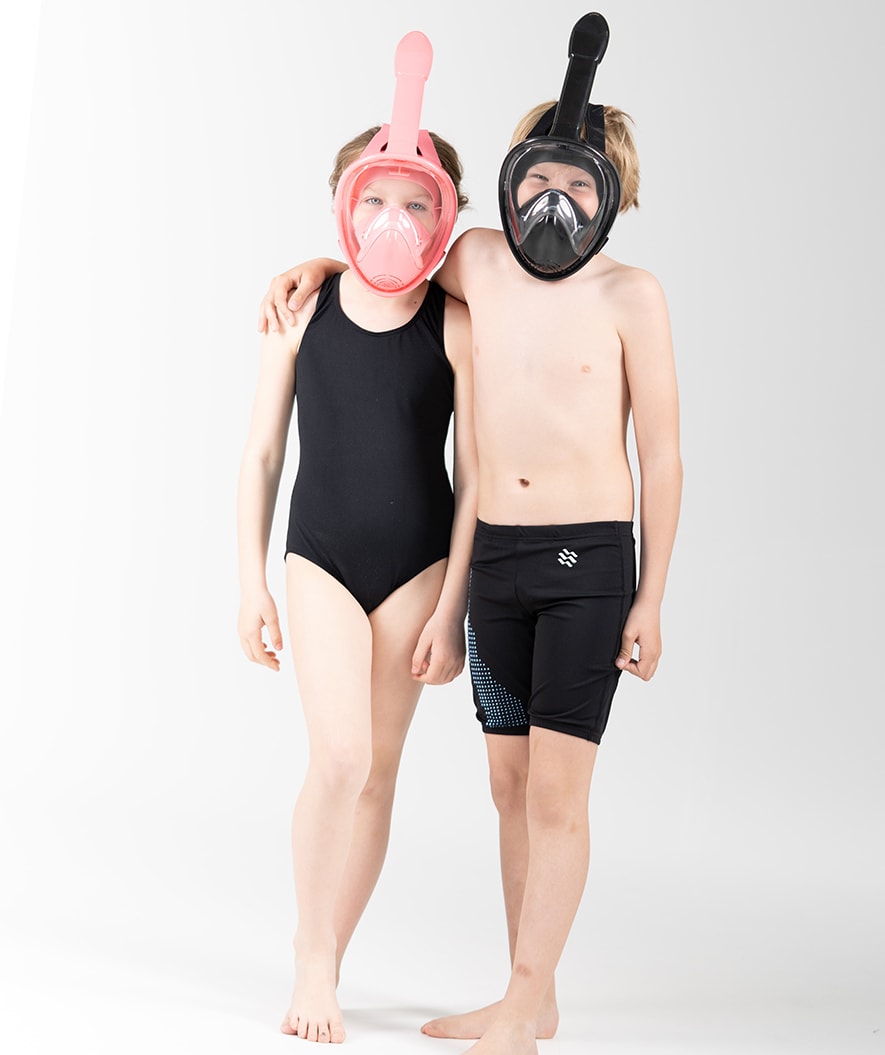 Watery Vollgesichtstauchmaske für Kinder - Oxygen - Schwarz