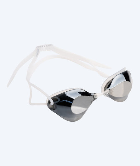Watery Schwimmbrille - Stealth Mirror - Weiß/silber