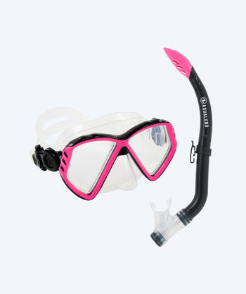 Aqualung Combo Schnorchelset für Kinder (8-18) - Combo Cub - Klar/Hellrosa