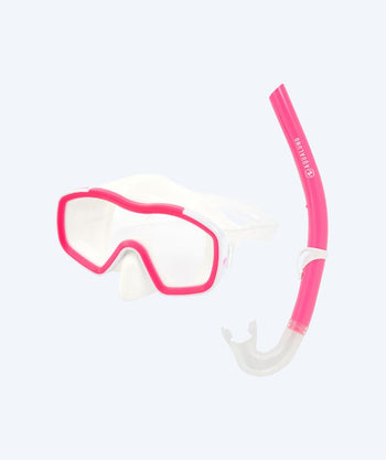 Aqualung Combo Schnorchelset für Kinder (8-18) - Raccon Combo - Klar/Hellrosa