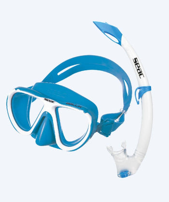 SEAC Combo Schnorchelset für Kinder (ab 3 Jahre) - Bella - Blau/weiß