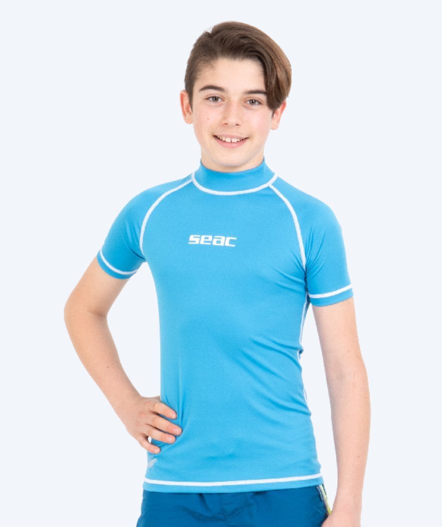 SEAC UV Shirt für Kinder - T-Sun Short - Blau/Weiß