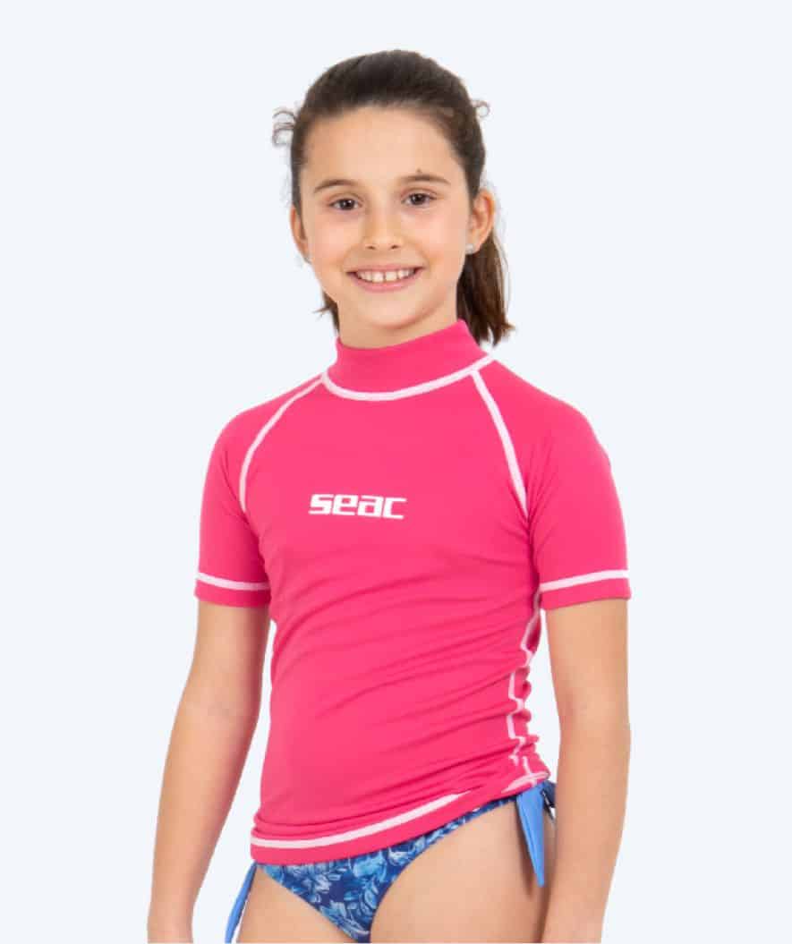 SEAC UV Shirt für Kinder - T-Sun Short - Rosa/Weiß