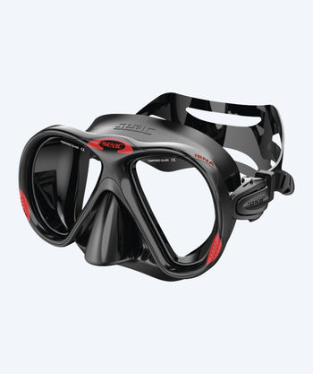 SEAC Tauchmaske für Erwachsene - Iena - Schwarz/rot