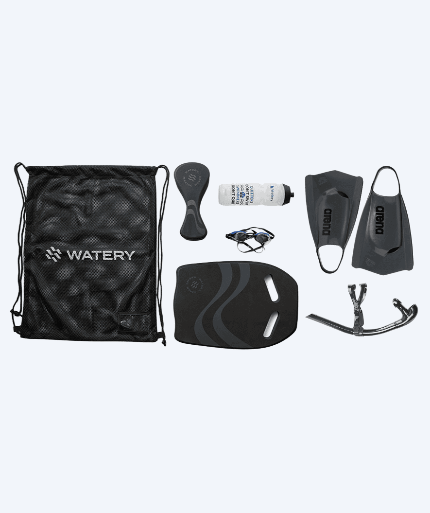 Watery Netzbeutel zum Schwimmen - Simple Mesh - Schwarz