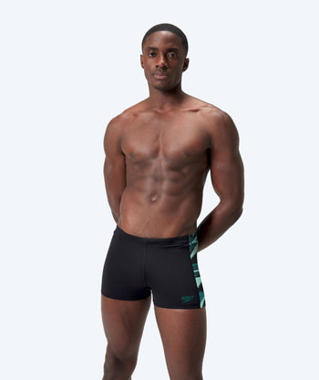 Speedo Aquashorts für Herren - Hyperboom Panel - Schwarz/Türkis