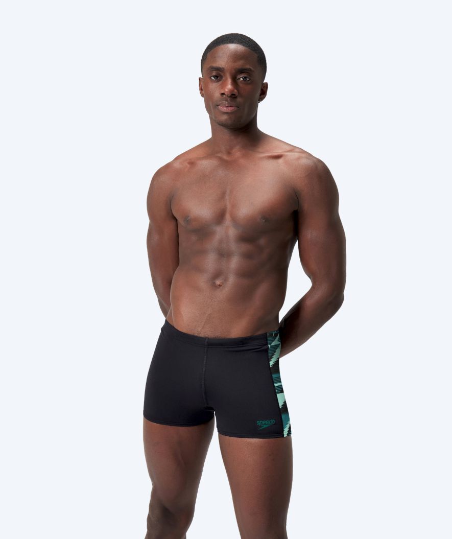 Speedo Aquashorts für Herren - Hyperboom Panel - Schwarz/Türkis