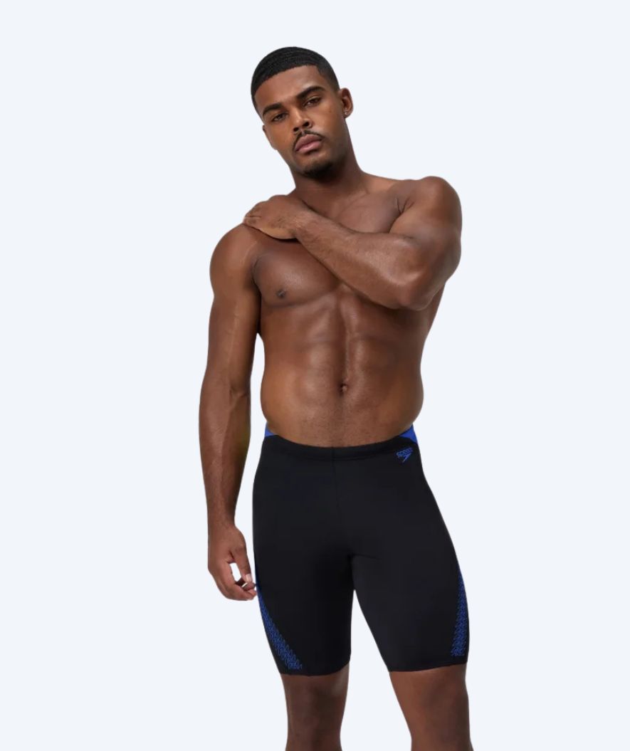 Speedo lange Badehose für Herren - Hyperboom Splice - Schwarz/mørkblå