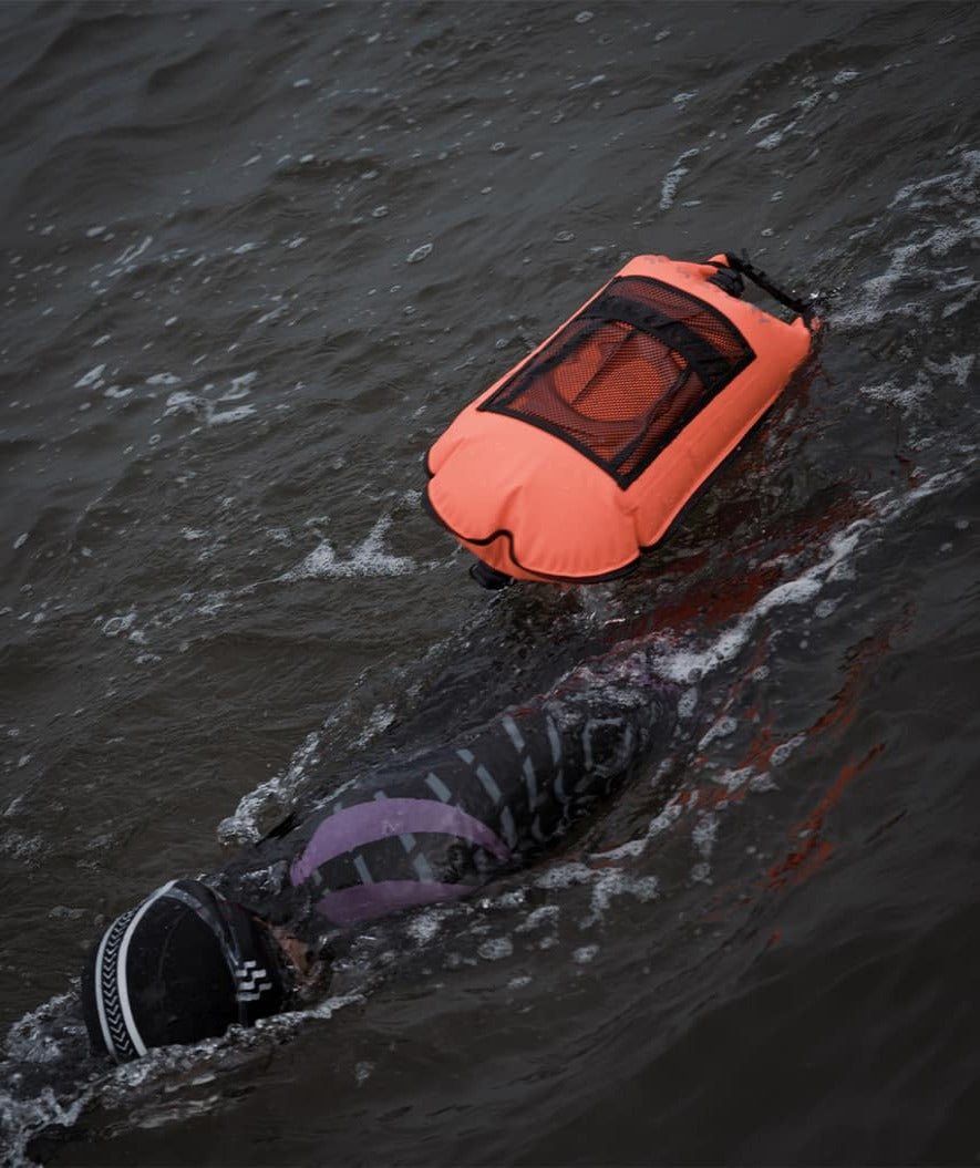 Watery Schwimmboje für Schwimmer - Pro 28L - Orange