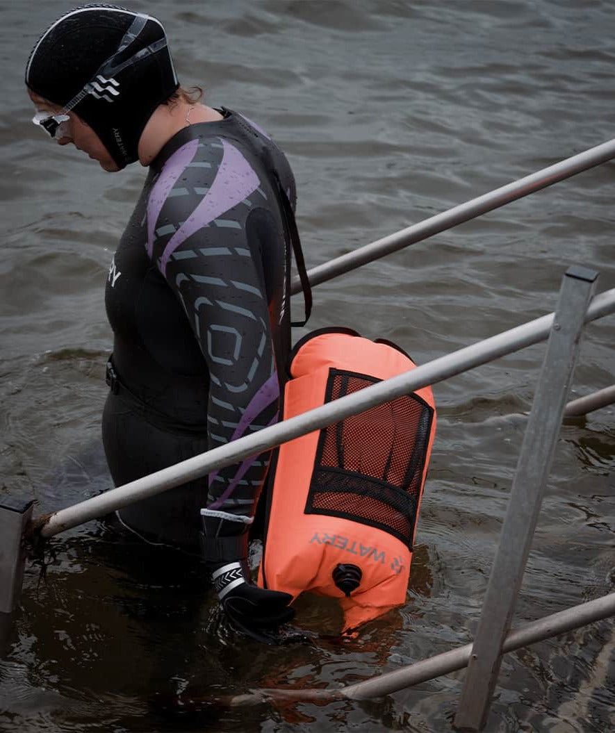 Watery Schwimmboje für Schwimmer - Pro 28L - Orange