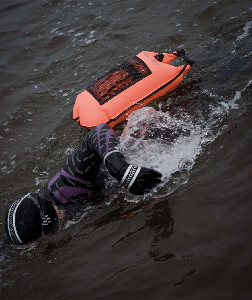 Watery Schwimmboje für Schwimmer - Pro 28L - Orange