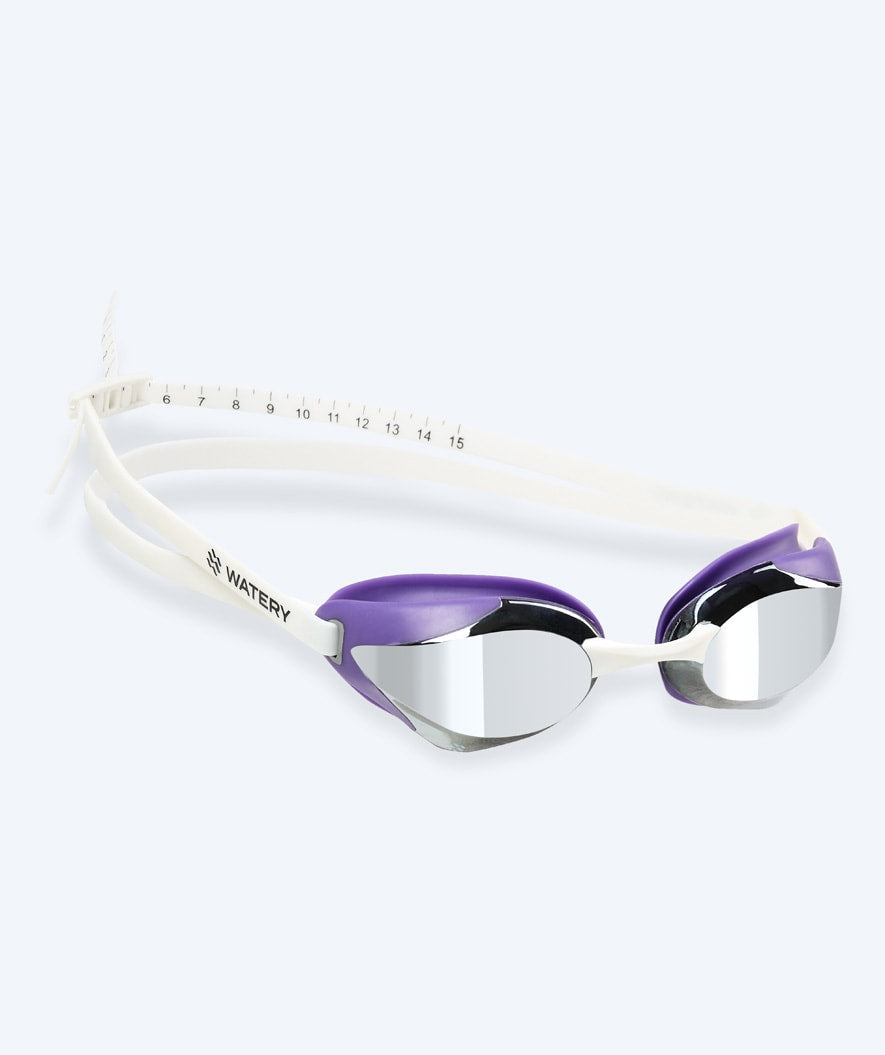 Watery Elite Schwimmbrillen - Poseidon Ultra Mirror - Lila/Silber