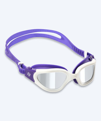 Watery Schwimmbrille für Freizeitschwimmer - Raven Mirror - Lila/Silber