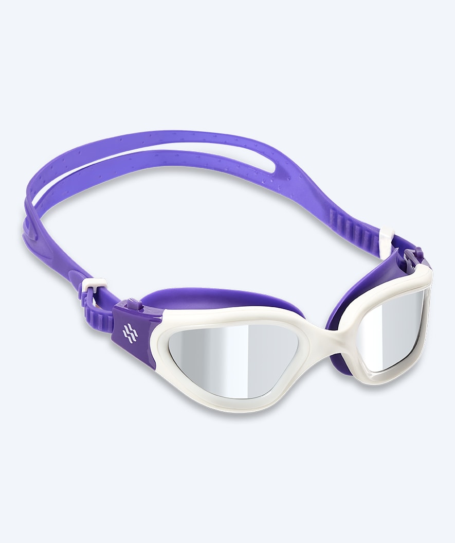 Watery Schwimmbrille für Freizeitschwimmer - Raven Mirror - Lila/Silber