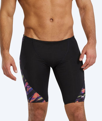 TYR lange Badehose für Herren - Blade Splice Triadic - Schwarz/Mehrfarbig