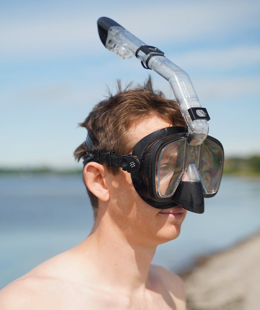 Watery Vollgesichtstauchmaske für Erwachsene - Pearl - Schwarz