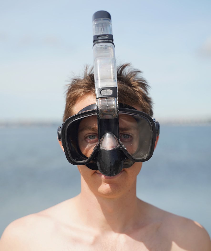 Watery Vollgesichtstauchmaske für Erwachsene - Pearl - Schwarz