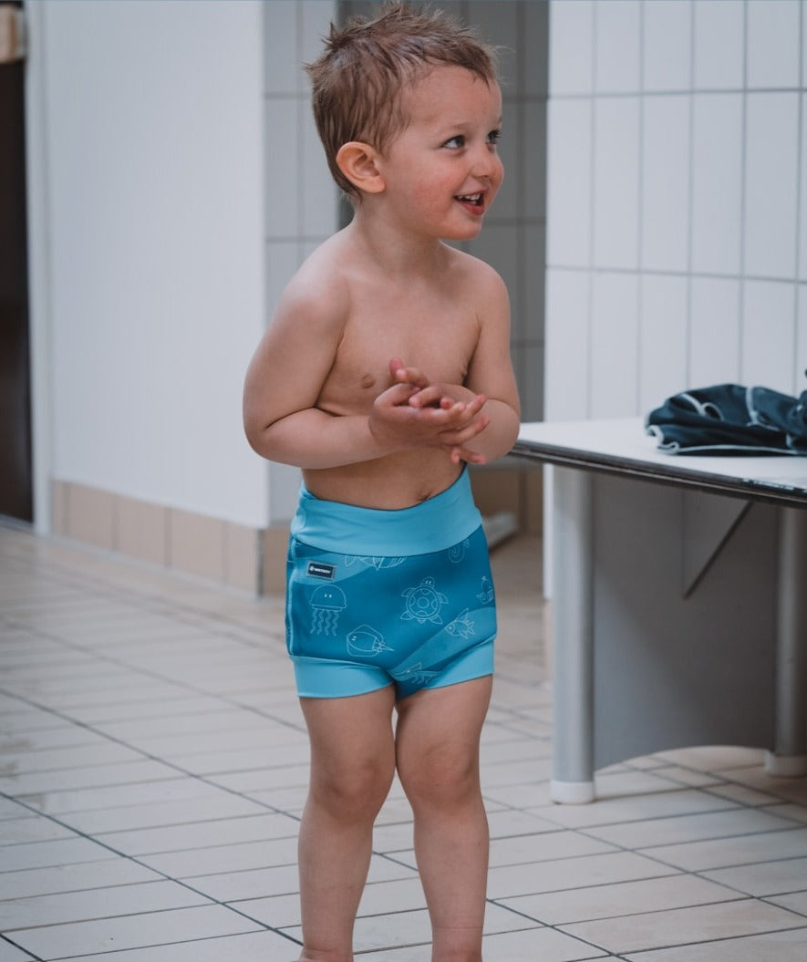 Watery Schwimmwindelhosen für Kinder - Neoprene Swim Nappy - Atlantic Blue