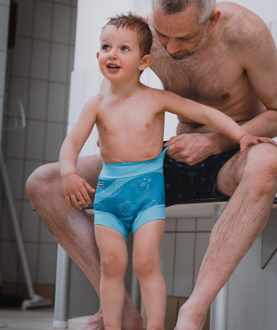 Watery Schwimmwindelhosen für Kinder - Neoprene Swim Nappy - Atlantic Blue