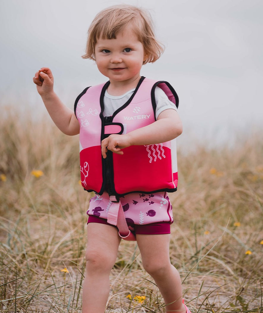 Watery Schwimmwindelhosen für Kinder - Neoprene Swim Nappy - Purple Stripes