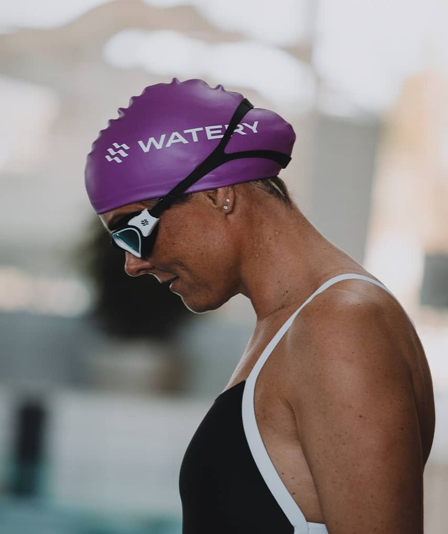 Watery Schwimmbrille für Freizeitschwimmer - Raven Mirror - Schwarz/Weiß