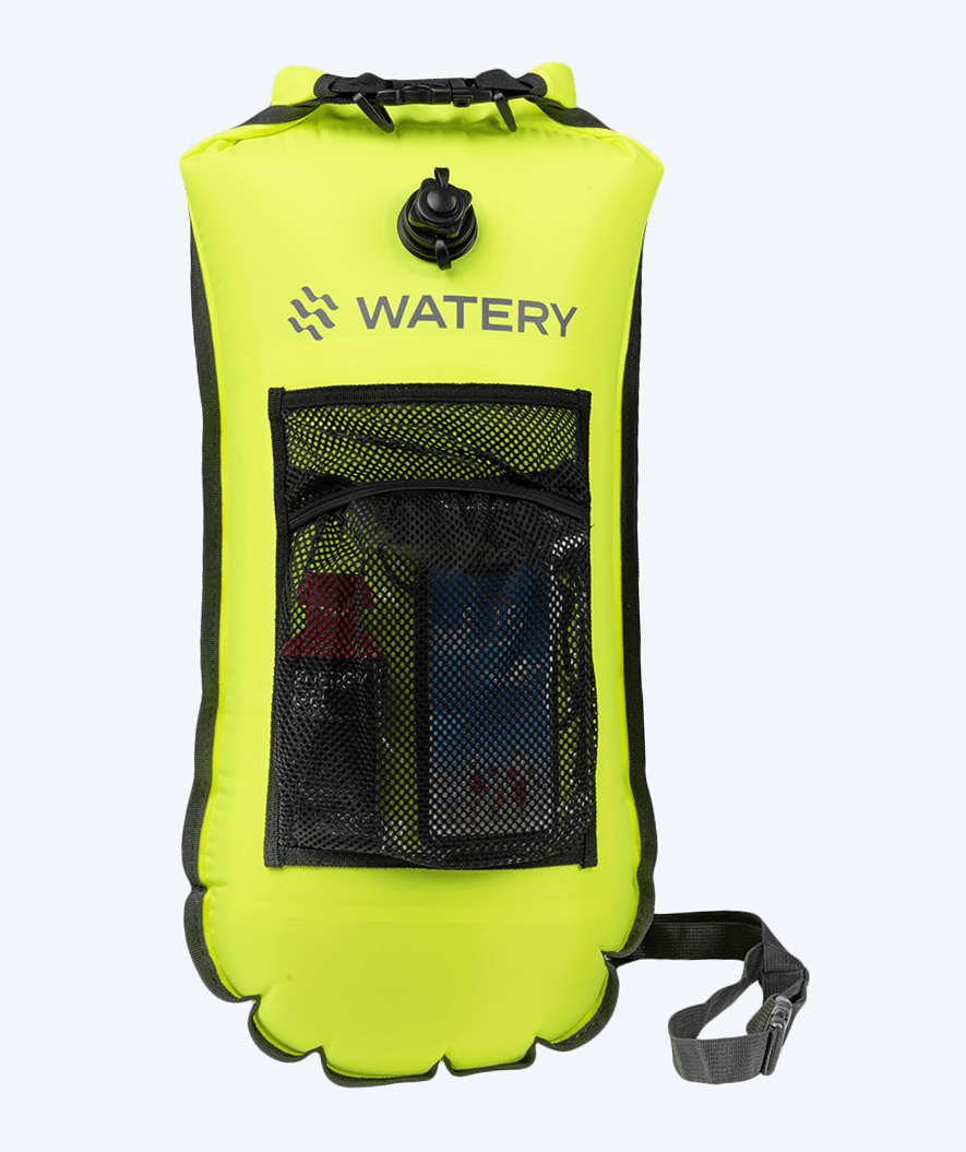 Watery Schwimmboje für Schwimmer - Pro 28L - Fluo Gelb