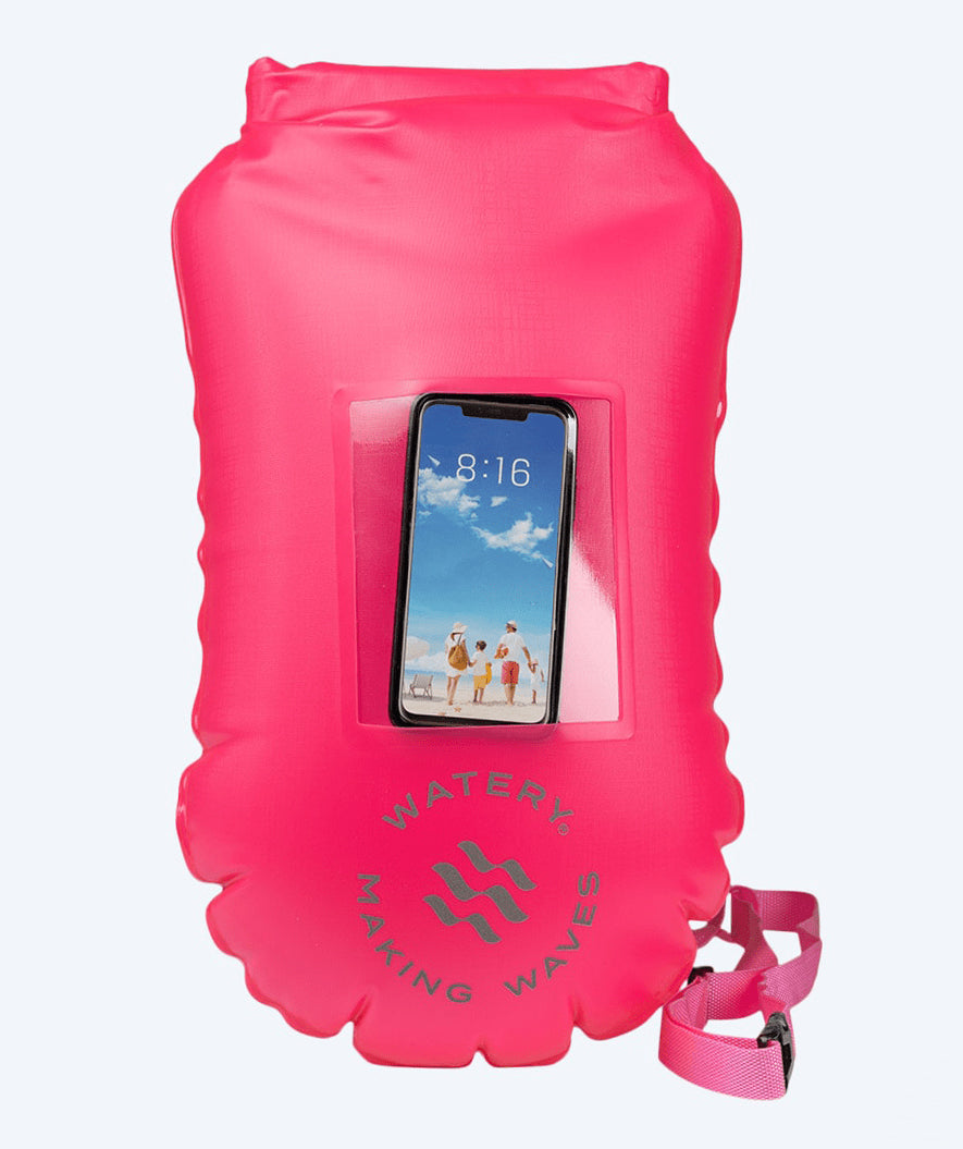 Watery Schwimmboje für Schwimmer - Window PVC 28L - Rosa