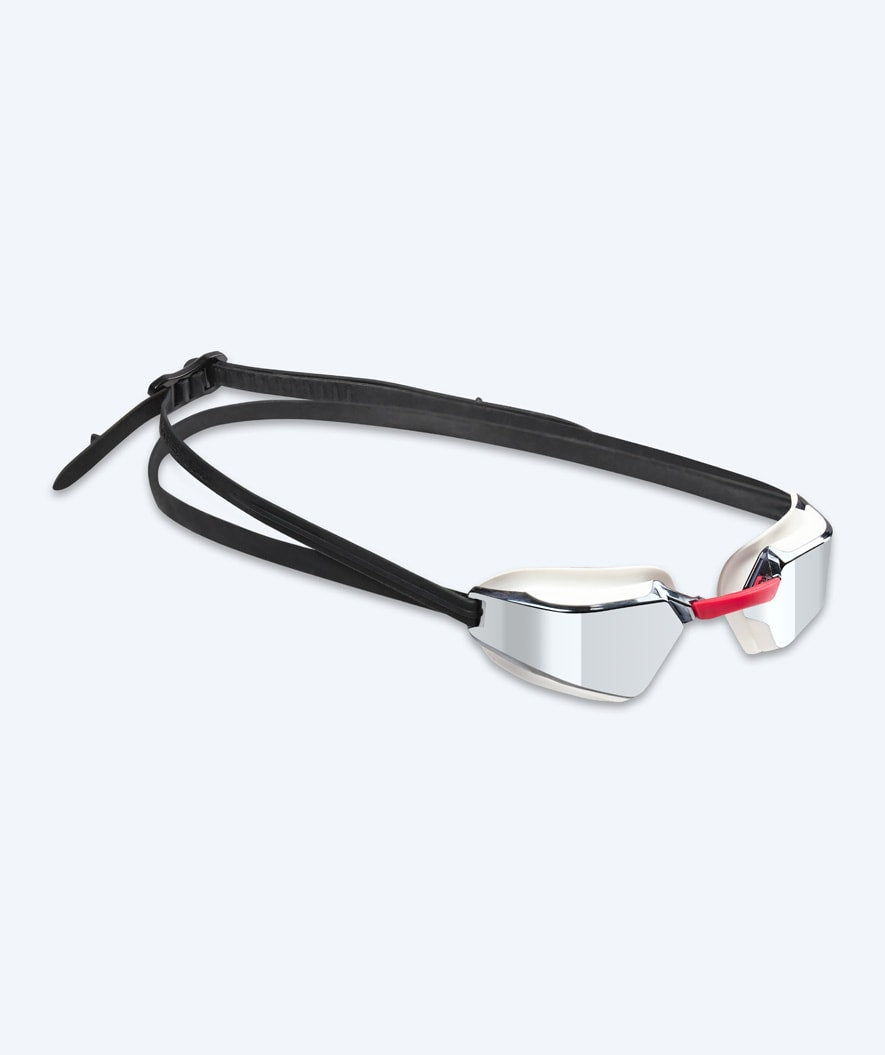 Watery Wettkampf Schwimbrille - Brooks Mirror - Weiß/Silber