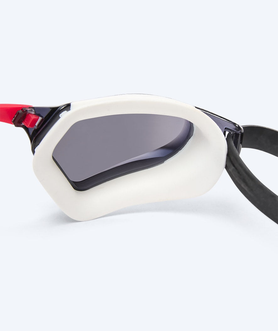 Watery Wettkampf Schwimbrille - Brooks Mirror - Weiß/Silber