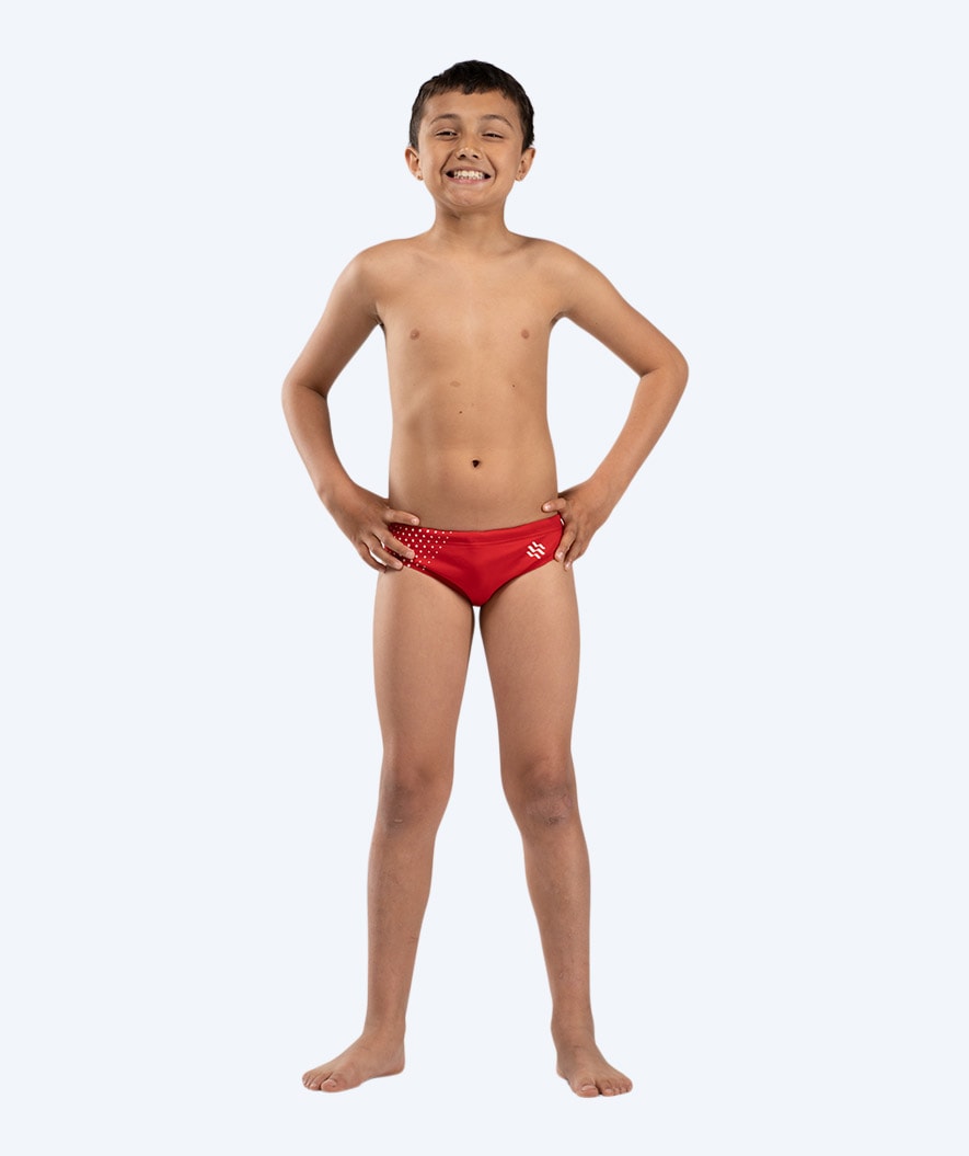 Watery Badeslip für Jungen - Budgie Eco - Red Sporty