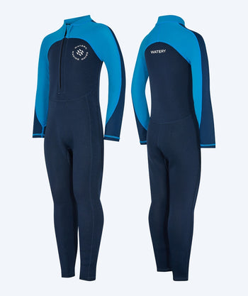 Watery UV Neoprenanzug für Kinder - Calypso Full-Body - Blau/Donkerblau