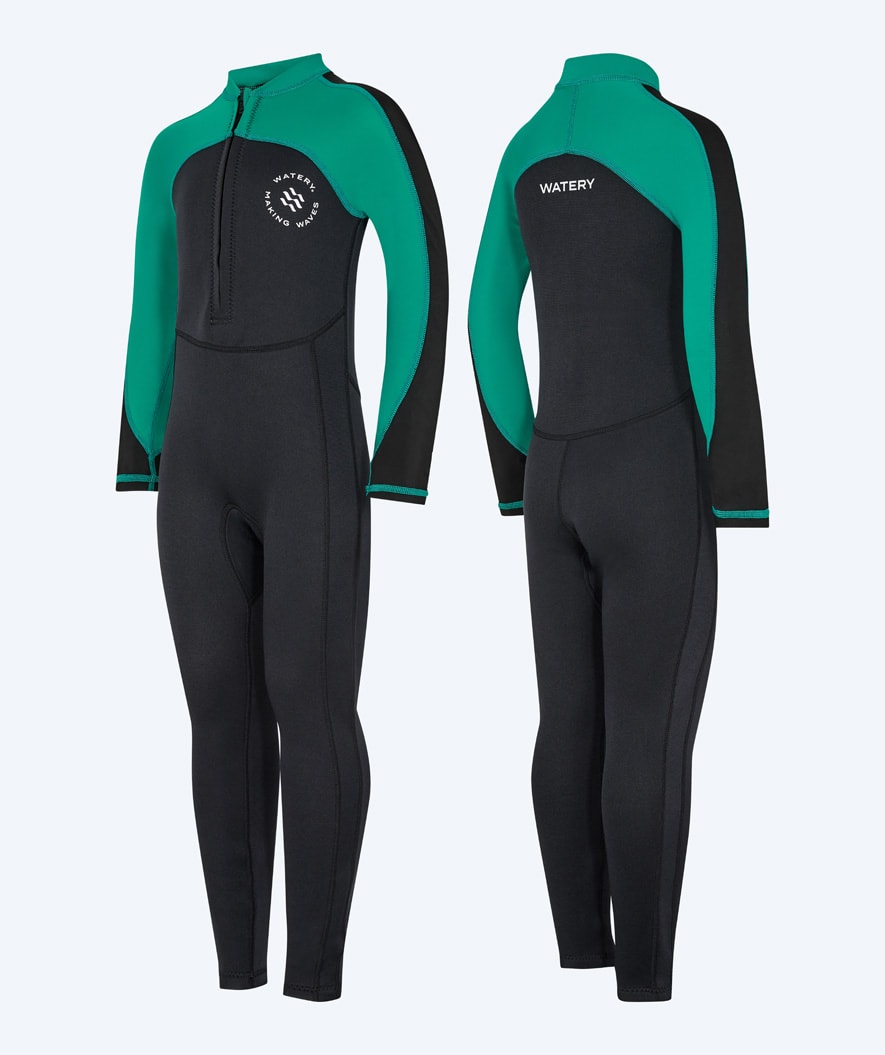 Watery UV Neoprenanzug für Kinder - Calypso Full-Body - Grün/Schwarz