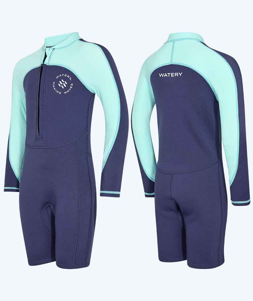 Watery UV Neoprenanzug für Kinder - Calypso Langarm - Atlantic Turquoise