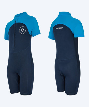 Watery UV Neoprenanzug für Kinder - Calypso Shorty - Donkerblau