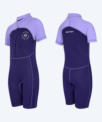 Watery UV Neoprenanzug für Kinder - Calypso Shorty - Lila
