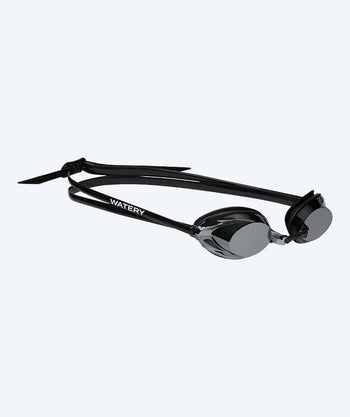 Watery Elite Schwimmbrillen - Captain Mirror - Schwarz/silber