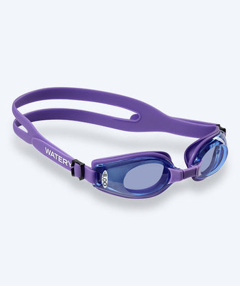 Watery Schwimmbrillen mit Sehstärke für Kurzsichtige Erwachsene - (-2.0) – (-8.0) - Clivia - Lila/Blau
