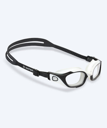 Watery Schwimmbrille für Freizeitschwimmer - Clyde Active - Schwarz/Klar