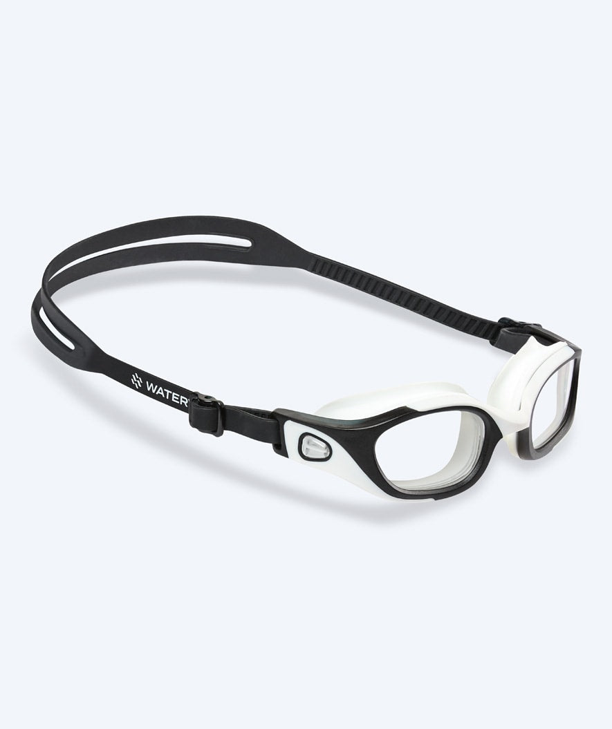 Watery Schwimmbrille für Freizeitschwimmer - Clyde Active - Schwarz/Klar