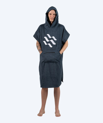 Watery Badeponcho für Erwachsene - Baumwolle - Donkerblau