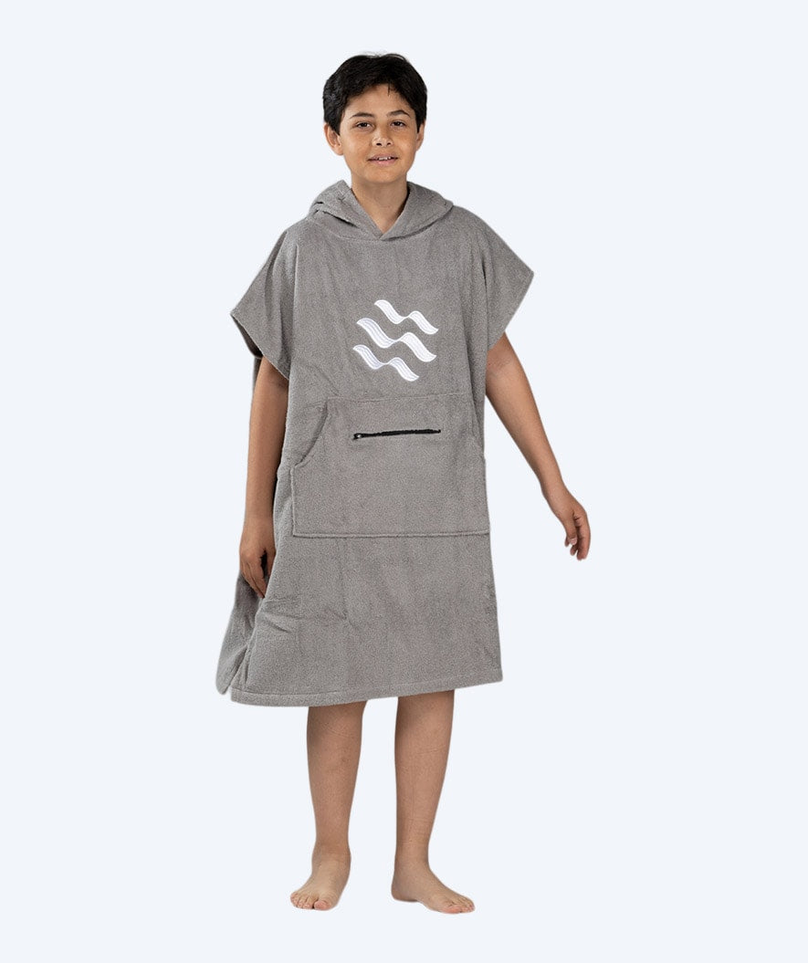 Watery Badeponcho für Junioren (6-15) - Baumwolle - Grau