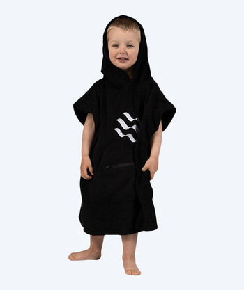 Watery Badeponcho für Kinder (1-6) - Baumwolle - Schwarz