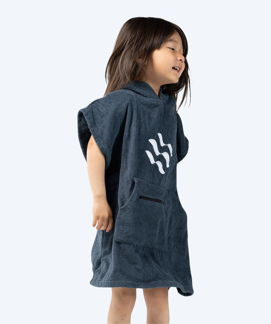 Watery Badeponcho für Kinder (1-6) - Baumwolle - Donkerblau