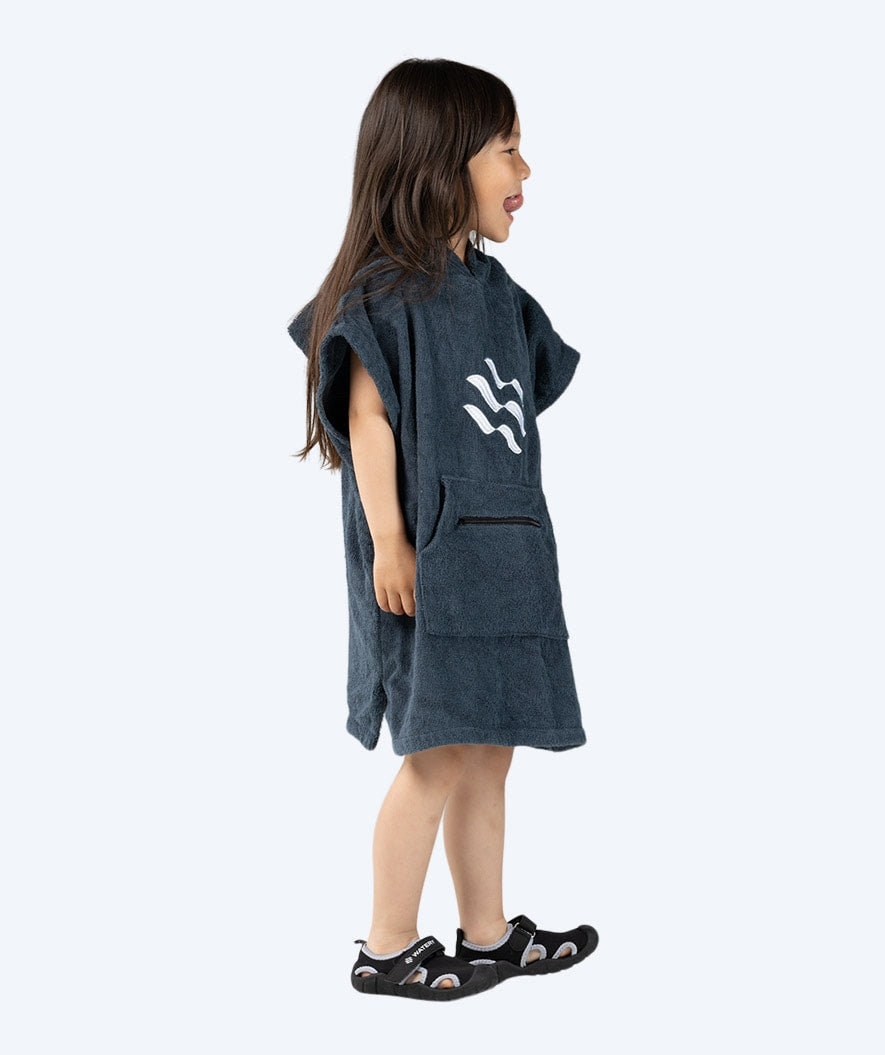 Watery Badeponcho für Kinder (1-6) - Baumwolle - Donkerblau