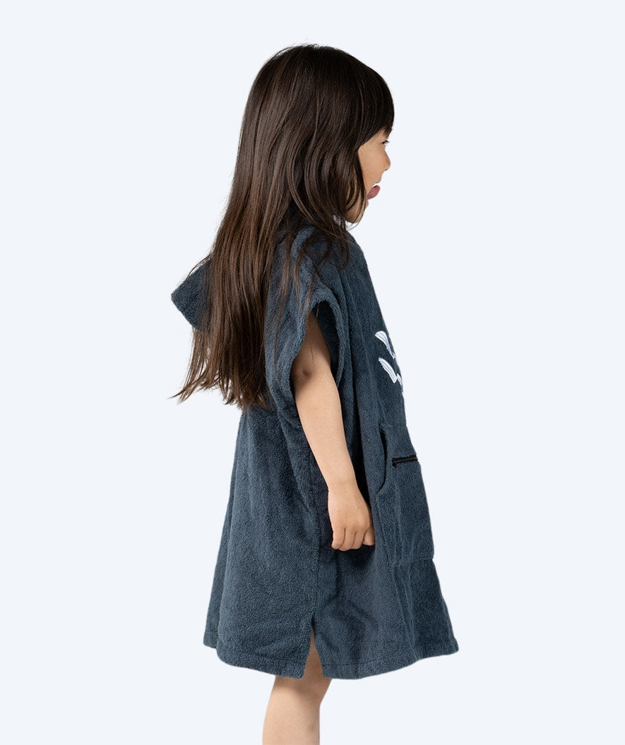 Watery Badeponcho für Kinder (1-6) - Baumwolle - Donkerblau