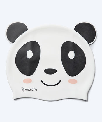 Watery Badekappe für Kinder - Dashers - Panda Bear (Weiß/Schwarz)
