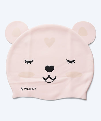 Watery Badekappe für Kinder - Dashers - Teddy (Hellrosa)