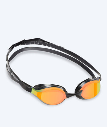 Watery Elite Schwimmbrillen - Poseidon Mirror - Schwarz/Gold